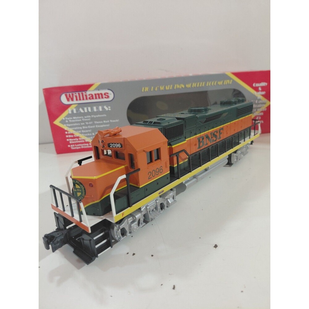 Williams 2096 O Gauge Model Railroad BNSF EMD GP38 Diesel Locomotive w/Box Read - Picture 3 of 10